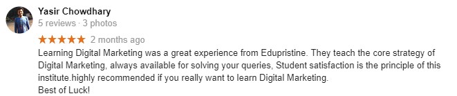 digital marketing course review- Edupristine
